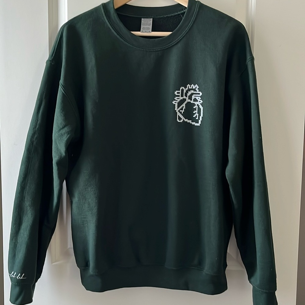 Lubdub Apparel long sleeved medical sweatshirt in hunter green